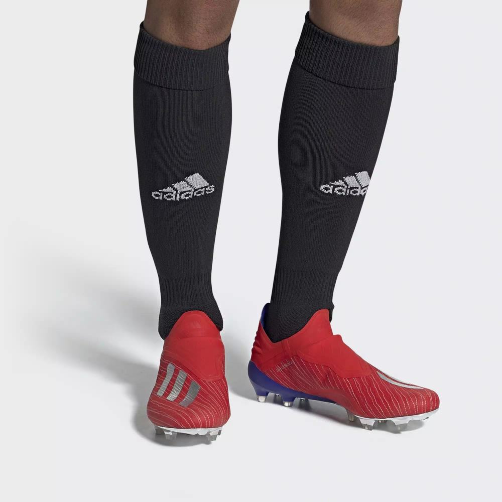 Adidas X 18+ Firm Ground Tacos de Futbol Rojos Para Mujer (MX-87912)